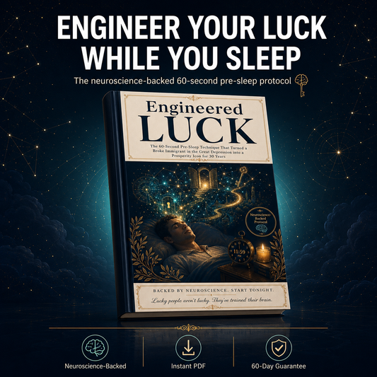Engineered Luck — The 60-Second Pre-Sleep Protocol to Reprogram Your Brain's Opportunity Filter